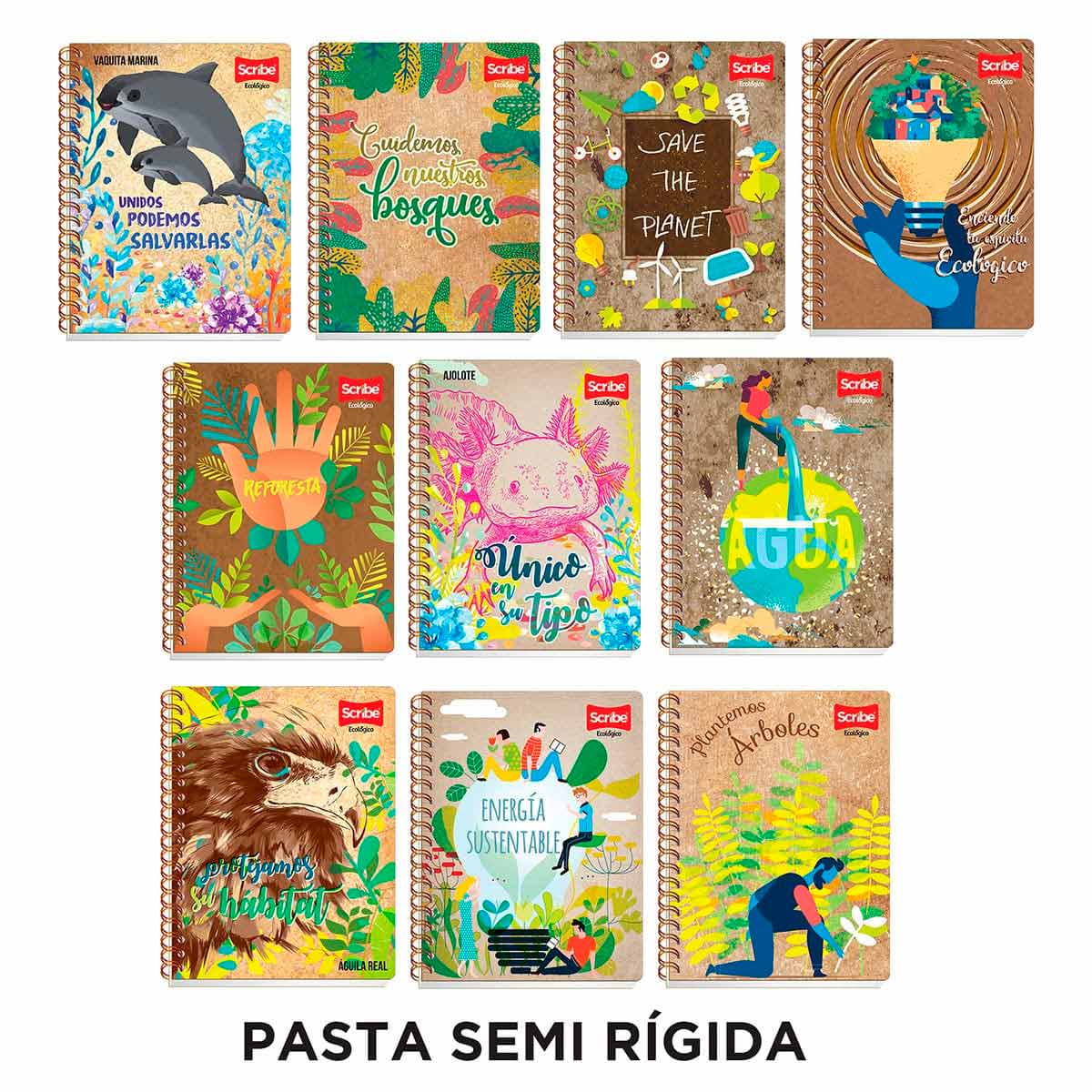 Cuaderno Scribe Doble Espiral Profesional Raya 100H Ecológico Modelo "24P".