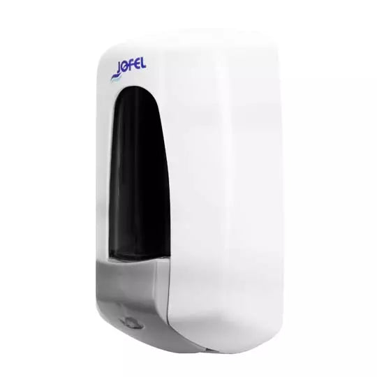 Despachador de jabón líquido con depósito rellenable de 1,000 ml.