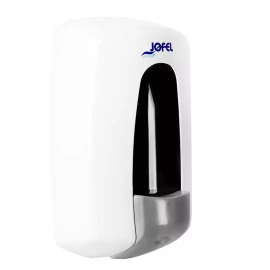 Despachador de jabón líquido con depósito rellenable de 1,000 ml.