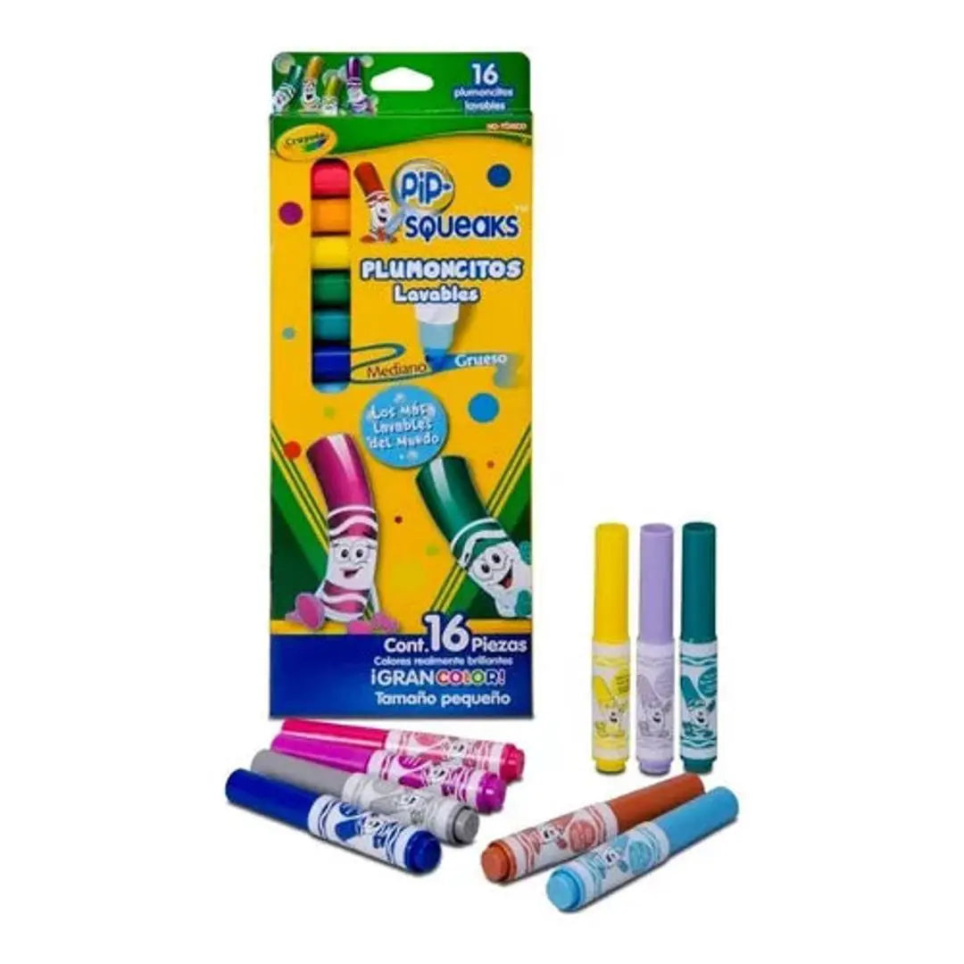 Plumones Plumoncitos Lavables Crayola Pip Squeaks 16 Colores