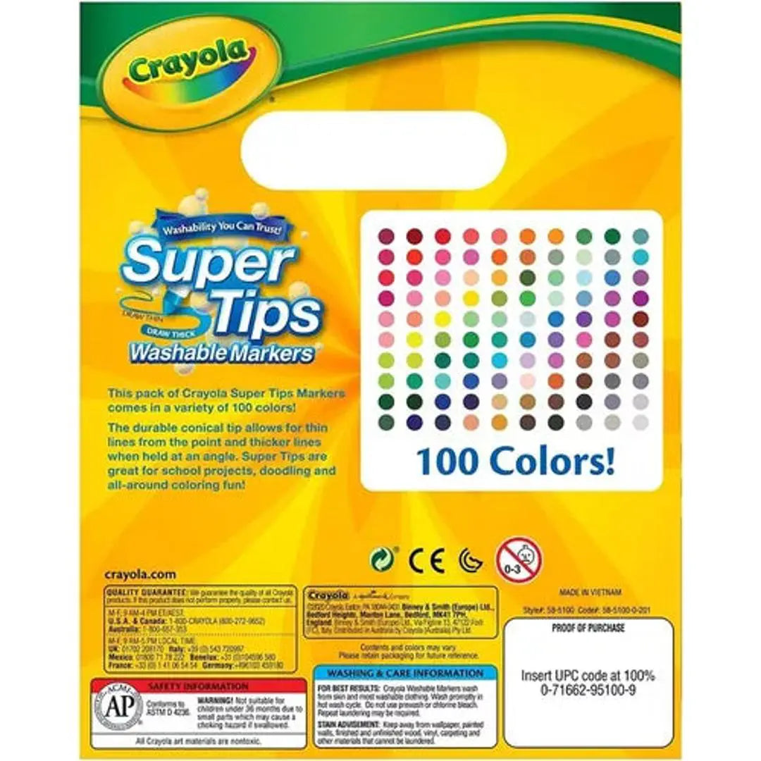 marcadores plumones crayola super tips
