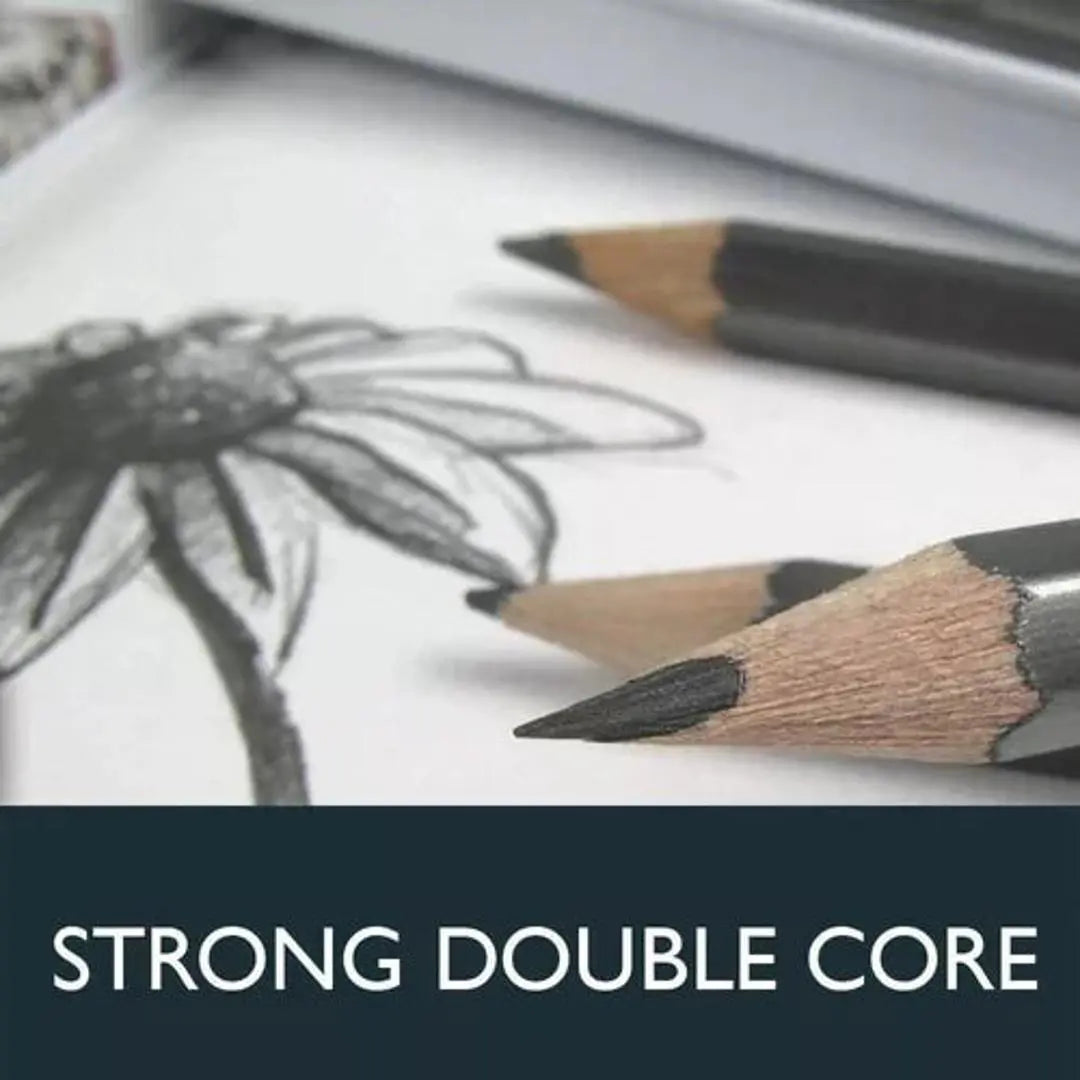 Lápices De Grafito Medios Derwent Graphic 6b - 4h 12 Piezas