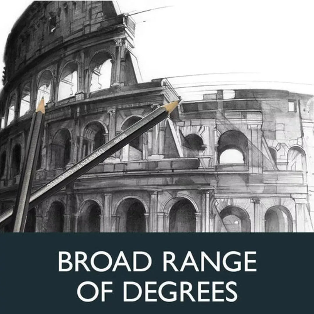 Lápices De Grafito Medios Derwent Graphic 6b - 4h 12 Piezas