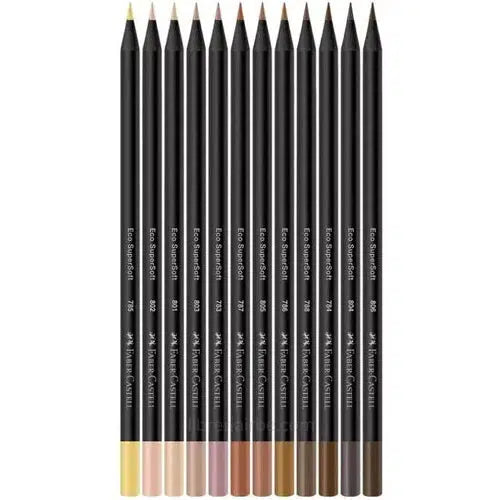 Faber Castell Lápices De Colores Super Soft Tonos Piel 12 Pz