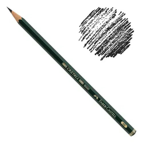 Lápices De Grafito Castell 9000 Faber Castell Estuche 6 Pz