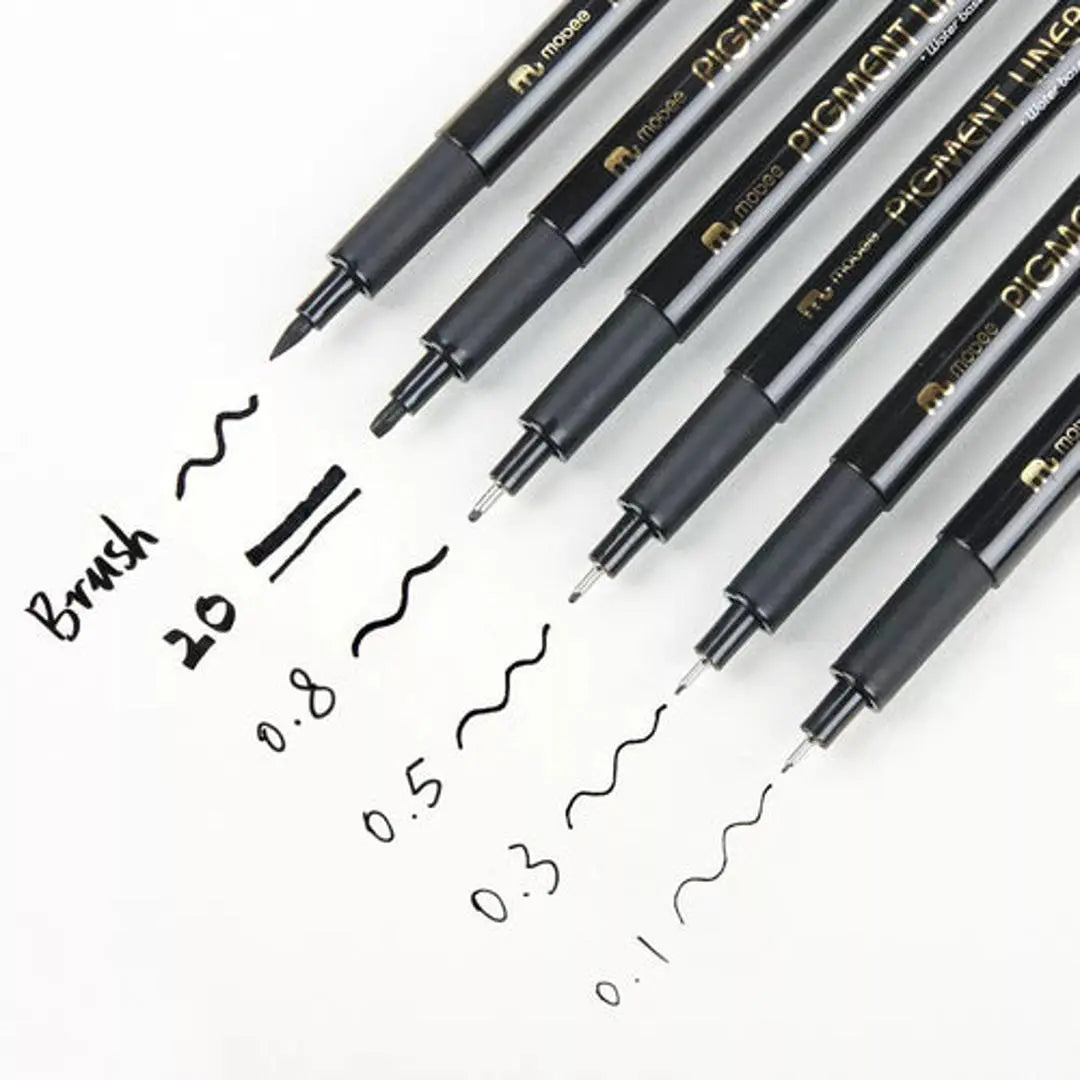 Kit Estilógrafo Profesional Negro Puntas Diferentes