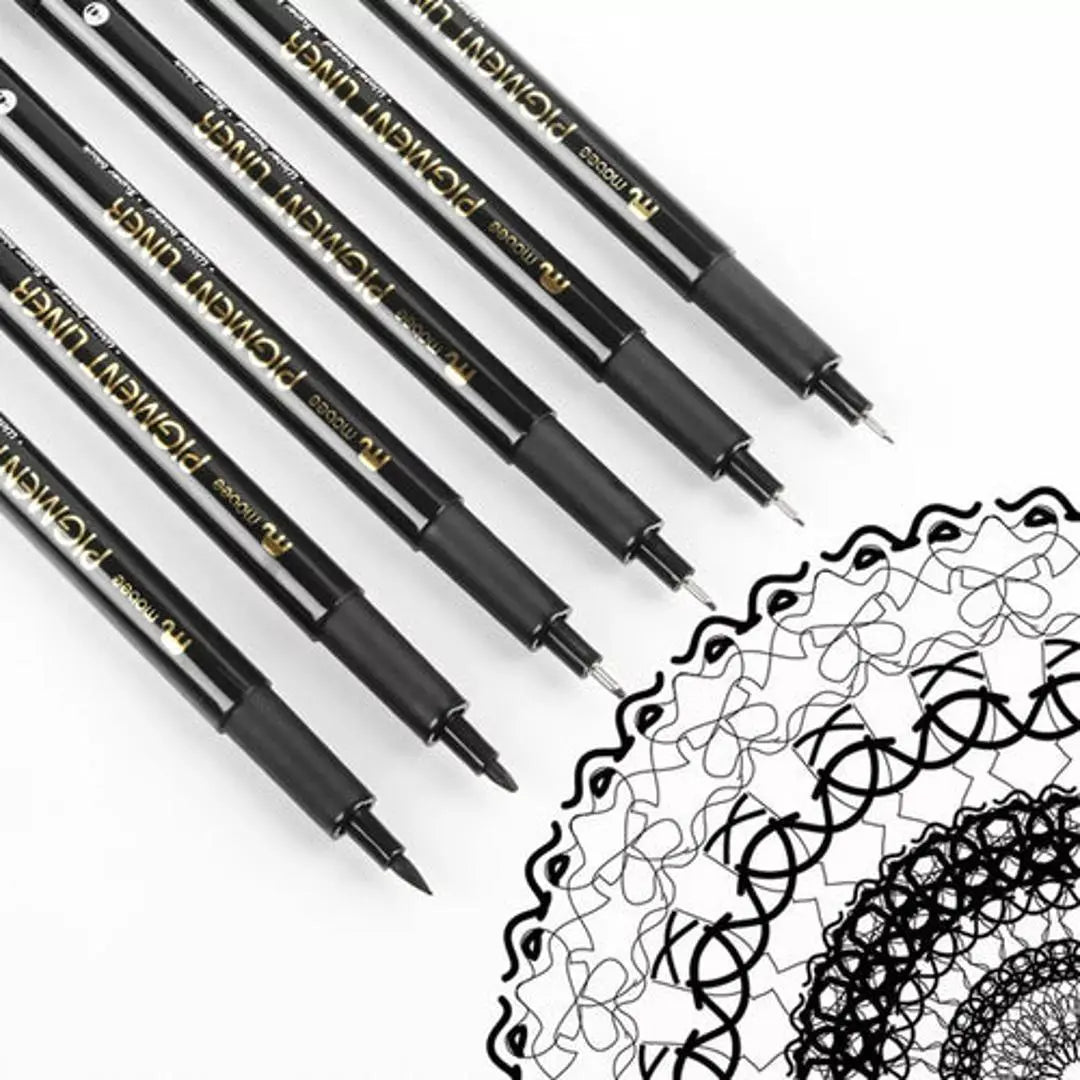 Kit Estilógrafo Profesional Negro Puntas Diferentes