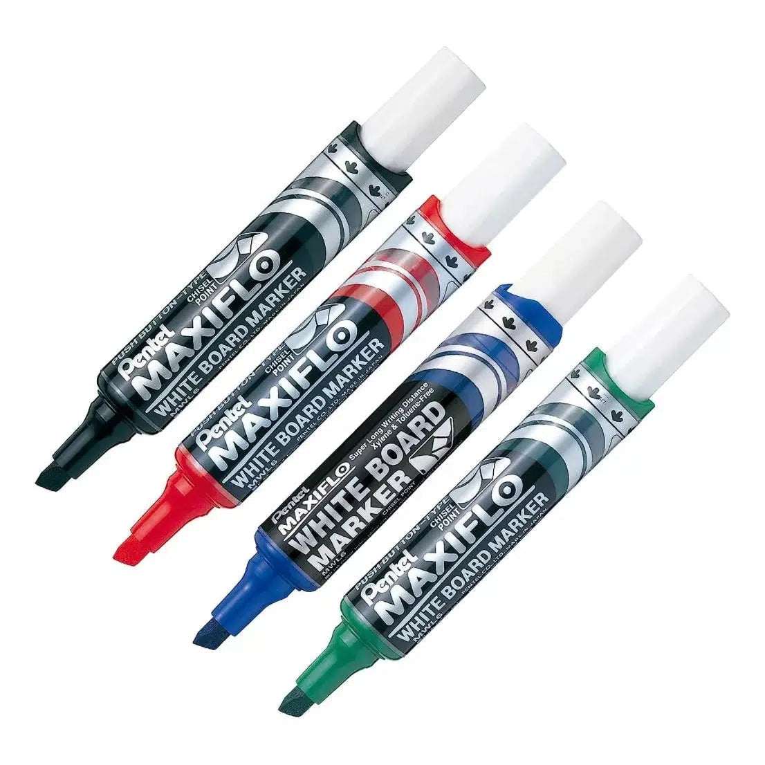 Marcador Para Pizarrón Blanco Pentel Maxiflo Caja 4 Piezas