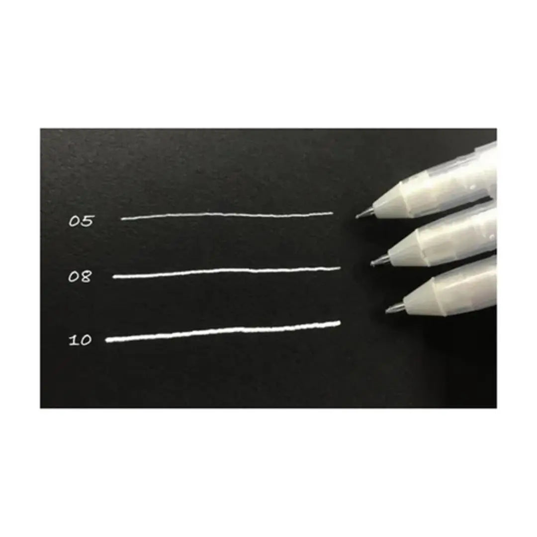 Kit De 3 Pluma de Gel Gelly Roll Sakura Blancas Diferentes Puntas