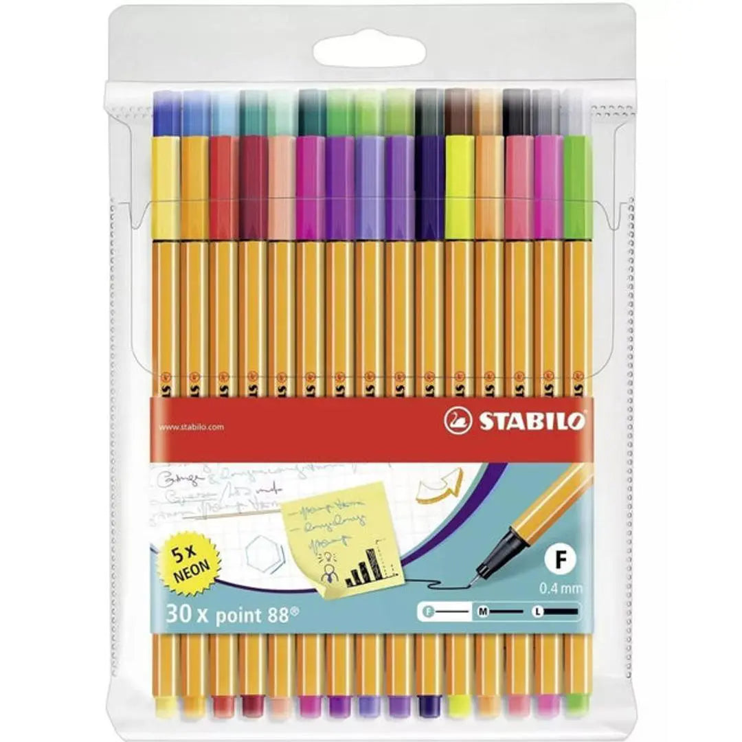 Rotulador Stabilo Point 88 Punta 0.4 Mm Estuche 30 Colores