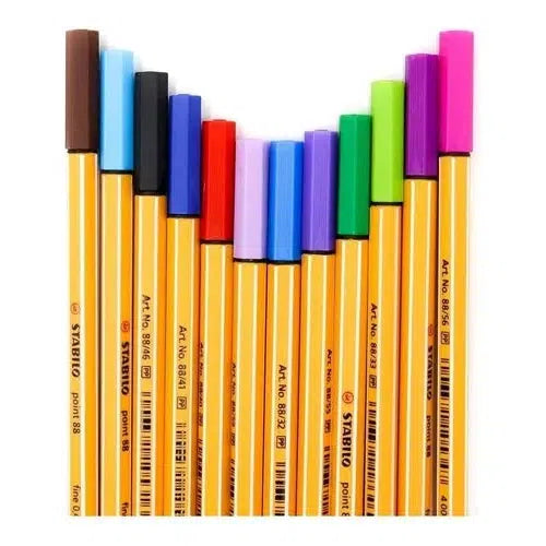 Rotuladores Stabilo Point 88 Mix Colors Estuche 12 Colores
