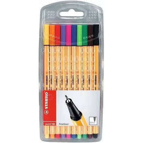 Rotulador Stabilo Point 88 Punta 0.4 Mm Estuche 10 Colores