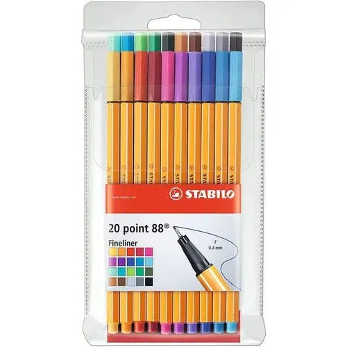 Rotulador Stabilo Point 88 Punta 0.4 Mm Estuche 20 Colores