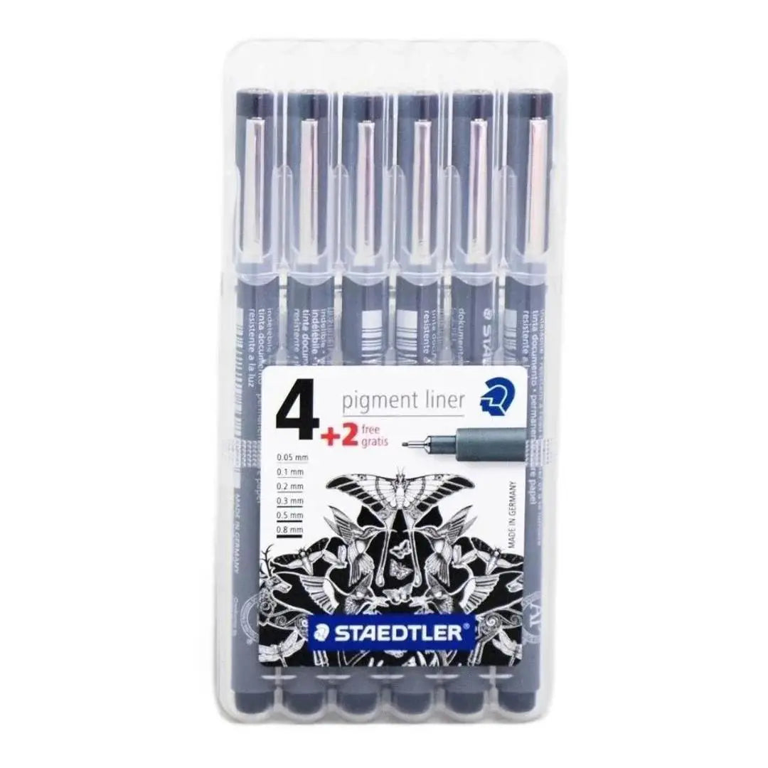 Estilógrafo Staedtler Kit Tinta Negra Puntas Diferentes