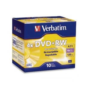Verbatim Disco Vírgen para DVD, DVD-RW, 4x, 1 Disco (94836)