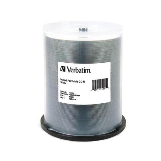 Verbatim Disco Virgen para CD, CD-R, 52x, 100 Discos (95251)