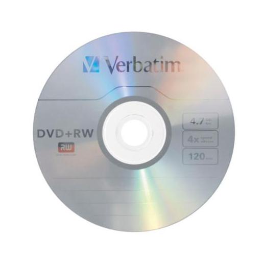 Verbatim Discos Virgenes DataLifePlus para DVD, DVD+RW, 4.7GB, 4x, 10 Discos