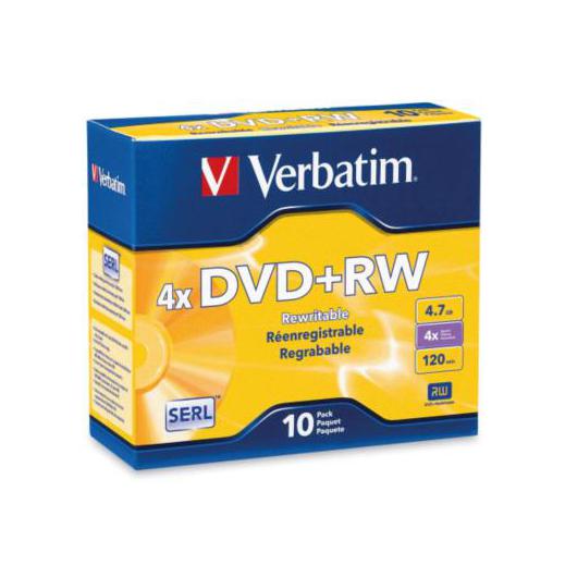 Verbatim Discos Virgenes DataLifePlus para DVD, DVD+RW, 4.7GB, 4x, 10 Discos