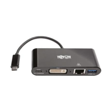 Tripp Lite by Eaton Docking Station USB-C, 1x DVI-I/USB 3.0 A/USB C/RJ-45