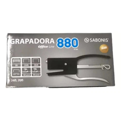 Engrapadora De Pinza Sabonis 880 Media Tira Cromada Oficina