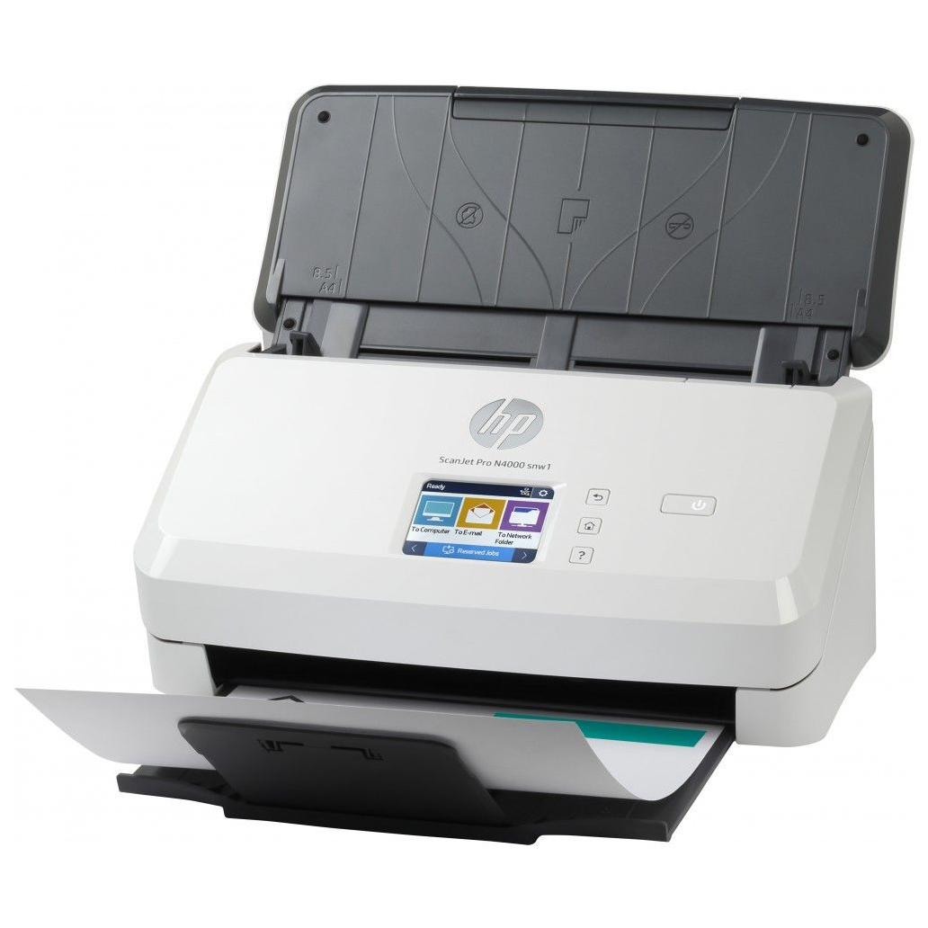 Escáner HP Scanjet Pro N4000 Snw1, 600 X 600 Dpi, Escáner Color, Escanadeo Dúplex, Usb, Negro/Blanco 6Fw08A