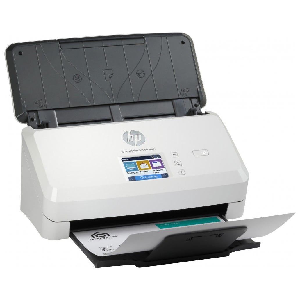 Escáner HP Scanjet Pro N4000 Snw1, 600 X 600 Dpi, Escáner Color, Escanadeo Dúplex, Usb, Negro/Blanco 6Fw08A