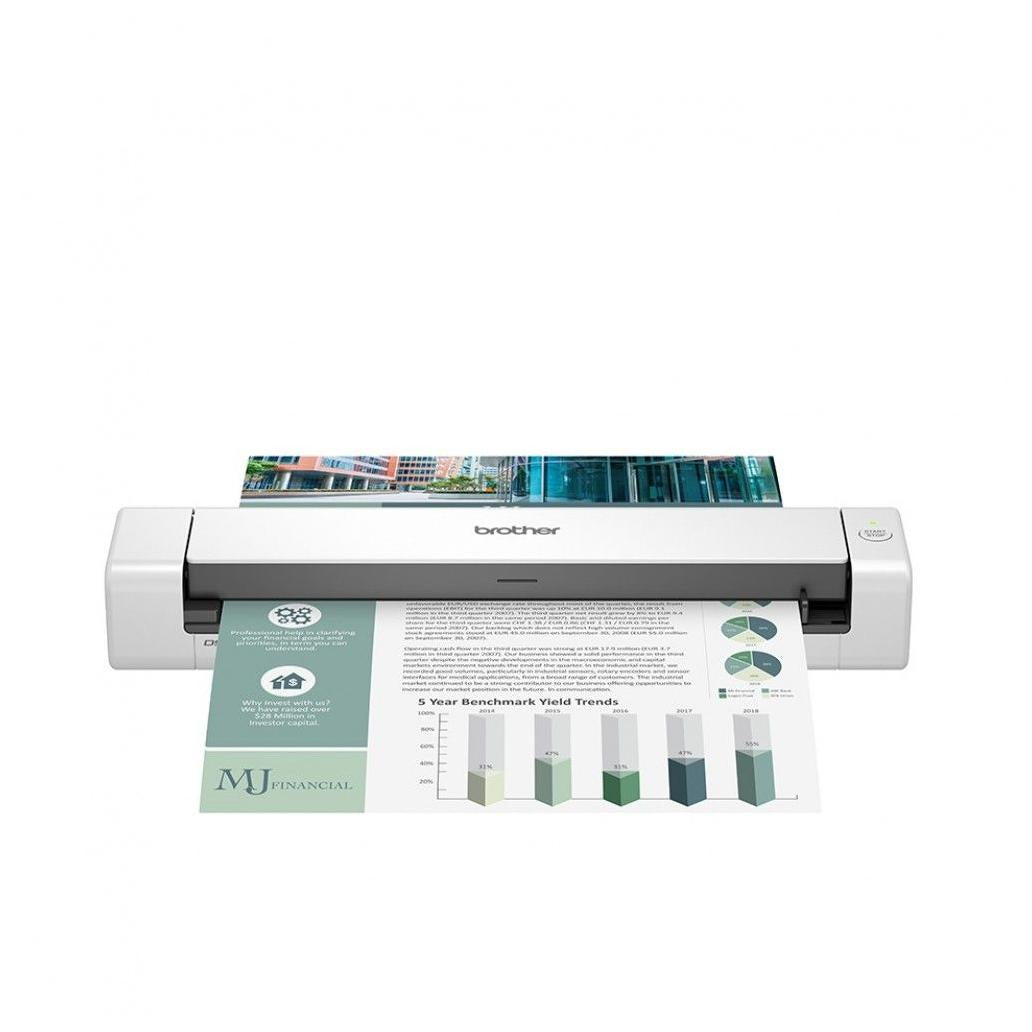 Escáner Brother Ds-740D, 600 X 600 Dpi, Escáner Color, Escaneado Dúplex, Usb, Blanco/Negro