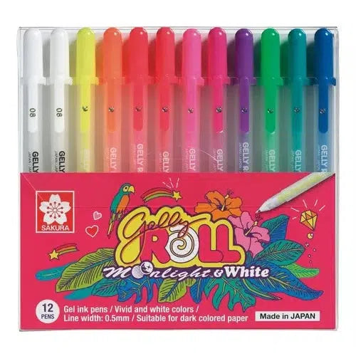 Kit De Plumas De Gel Sakura Gelly Roll Moonlight White 12 Pz