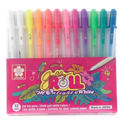 Kit De Plumas De Gel Sakura Gelly Roll Moonlight White 12 Pz