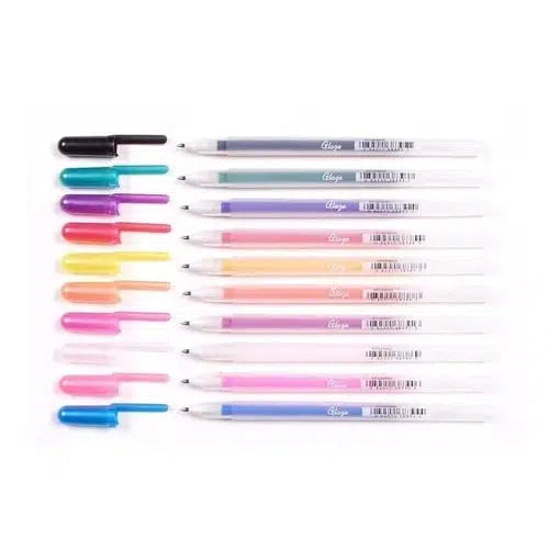 Kit De Plumas De Gel Sakura Gelly Roll Glaze Efecto 3d 12 Pz