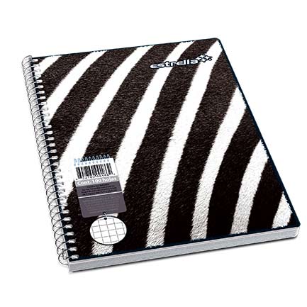 Estrella Cuaderno Forma Francesa de Cuadro Grande 7mm, 100 Hojas