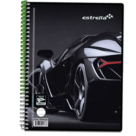 Estrella Cuaderno Forma Francesa de Raya, 100 Hojas, Diseño Star Kid
