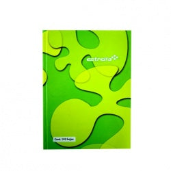 Estrella Cuaderno Pasta Dura Forma Francesa de Raya, 192 Hojas, Verde