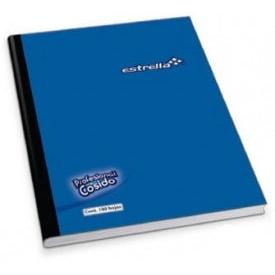 Estrella Cuaderno Profesional Cosido de Cuadro Grande 7mm, 100 Hojas, Azul