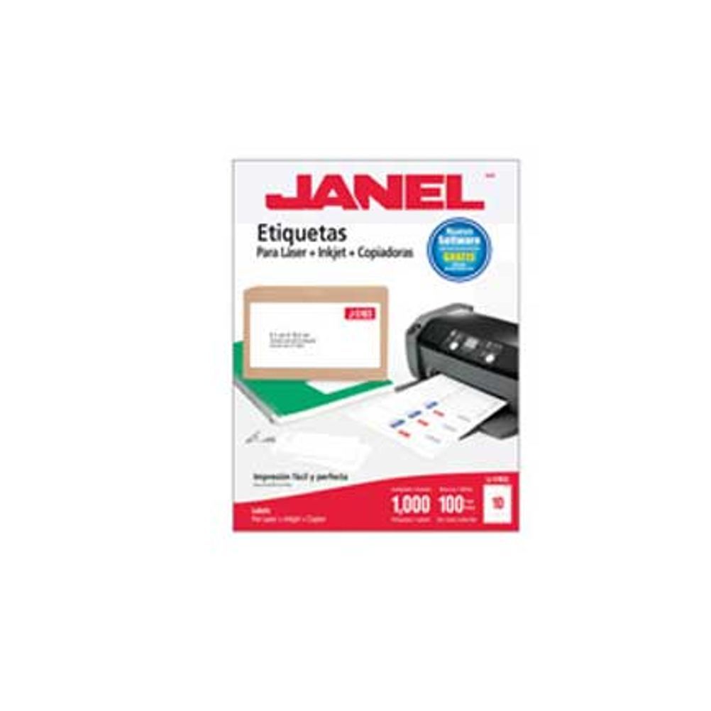 Etiquetas Adhesivas Janel Láser J-5163 (51x102mm) 250 Etiqueta(s)