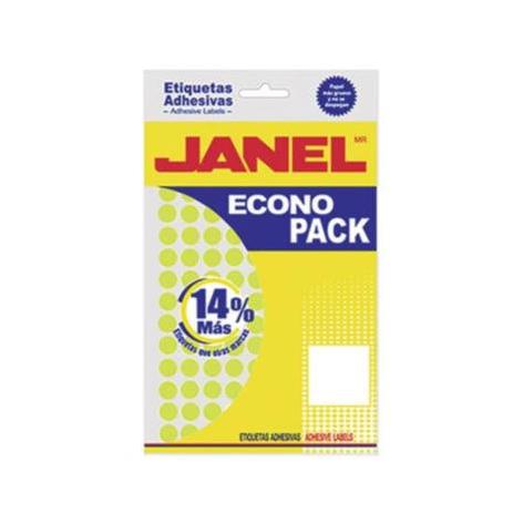 Etiquetas Adhesivas Janel Econopack No 9 (00x13mm) Acrílico Base Agua Circular Papel Flourecente Amarillo 1120 Etiqueta(s)