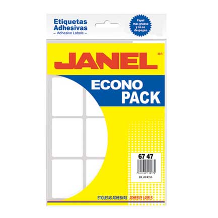 Etiquetas Autoadhesivas Janel E126747200 Estándar 108 Pieza(s) Blanco
