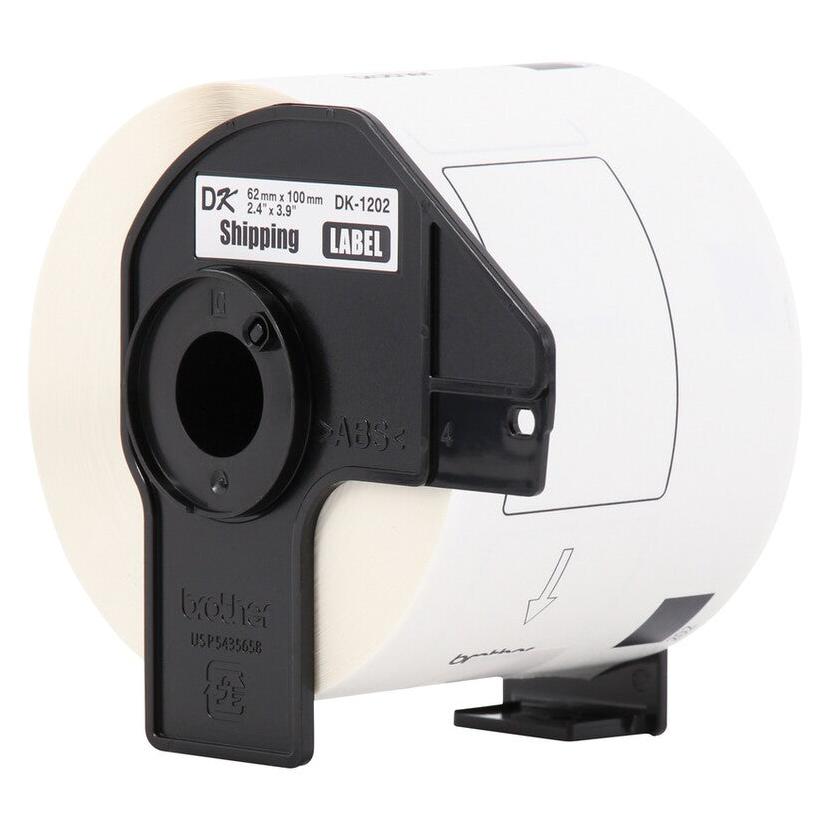 Rollo de Etiqueta Autoadhesiva Brother DK1202 DK Blanco 300 Etiquetas.