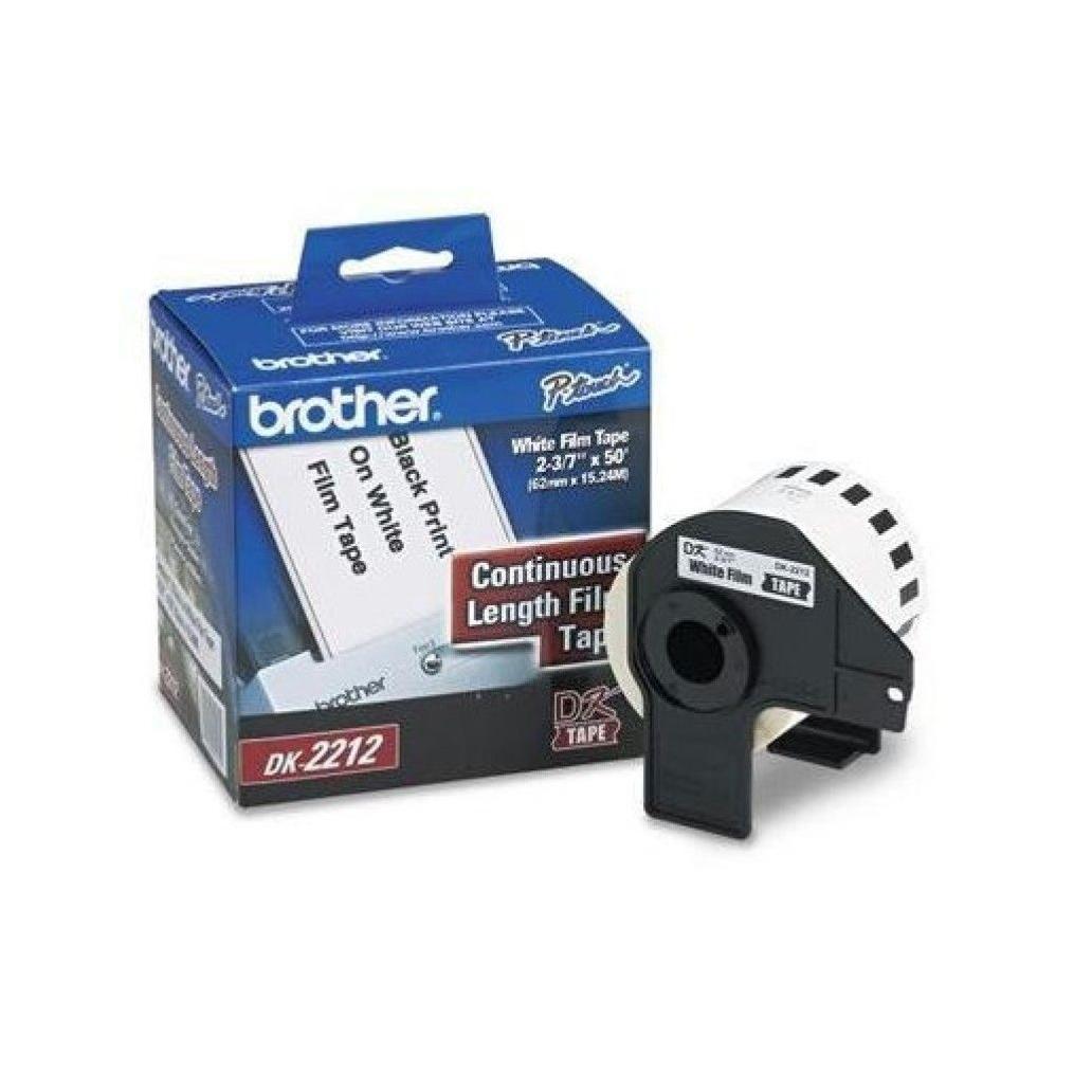 Rollo de Etiqueta Autoadhesiva Brother DK2212 Negro, Blanco