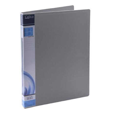 FOLDER PLASTICO CELICA C/BROCHE DE PALANCA CARTA GRIS