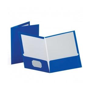 Esselte Fólder Portafolio Doble 51701, Paquete de 25 Piezas, para 100 Hojas, Azul
