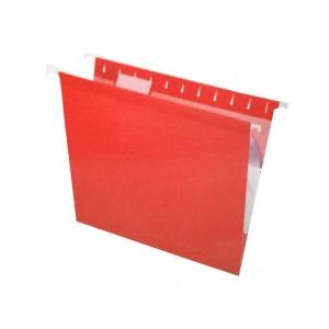Esselte Fólder Colgante 4153 1/5 RED, Paquete de 25 Piezas de Tamaño Oficio, Rojo