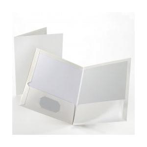 Esselte Fólder Twin Pocket Portfolio 51704, Paquete de 25 Piezas, para 100 Hojas, Blanco