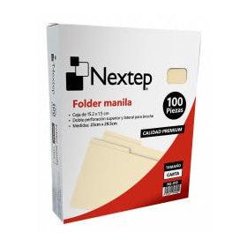 Nextep Fólder NE-010, Paquete de 100 Piezas, Tamaño Carta, Manila