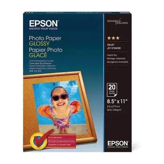 Papel Fotográfico Glossy Epson Carta 200 Gramos 20 Hojas