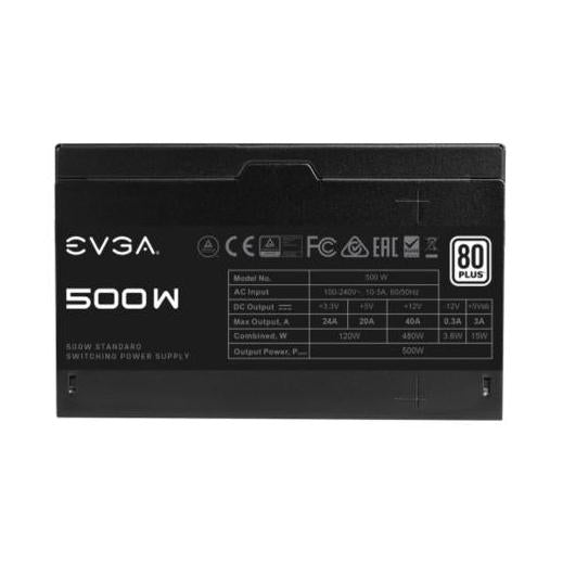 Fuente de Poder EVGA 100-W1-0500-KR 80 PLUS, ATX, 120mm, 500W