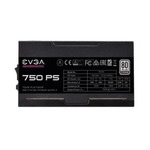 Fuente de Poder EVGA SuperNOVA 750 P5 80 PLUS Platinum, 24-pin ATX, 135mm, 750W