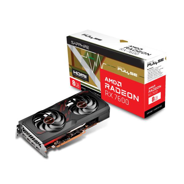 Tarjeta de Video Sapphire AMD Radeon RX 7600 Pulse, 8GB 128-bit GDDR6, PCI Express 4.0