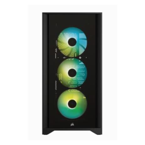 Gabinete Corsair iCUE 4000X RGB, Midi-Tower, ATX/EATX/Micro-ATX/Mini-ITX, USB 3.0, sin Fuente, 3 Ventiladores Instalados, Negro