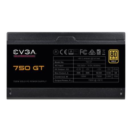 Fuente de Poder EVGA SuperNova 750W GT 80 Plus Gold ATX 12V Eco Mode Full Modular 24 pin Fan 135mm Negro